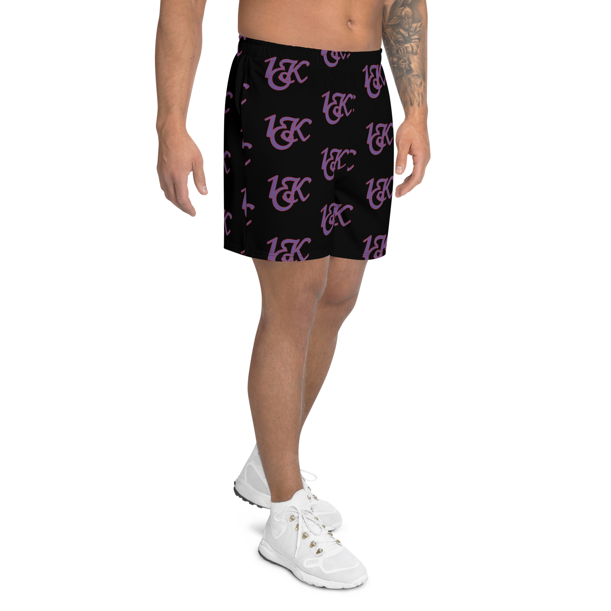 "1OK" Athletic Shorts (Black/Purple/Red)