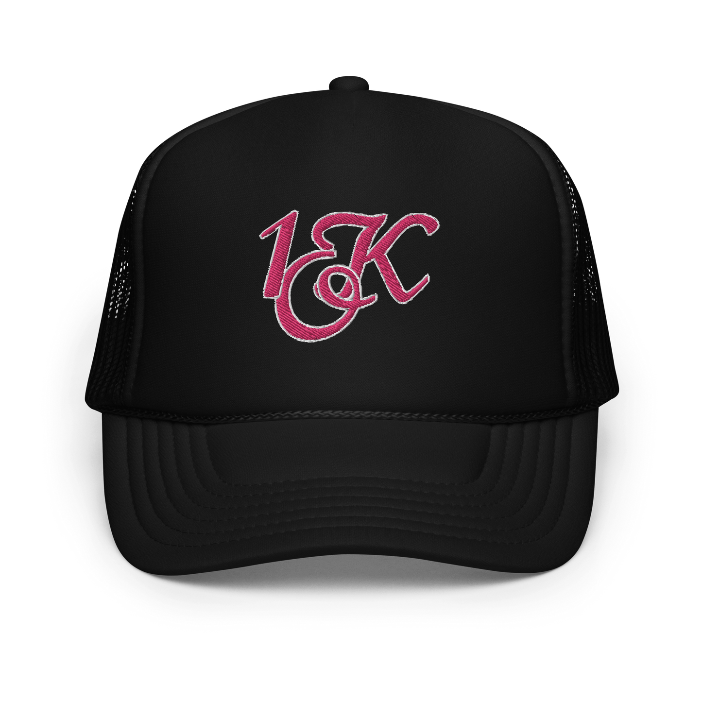 "1OK" Foam Trucker Hat (Black/Flamingo/White)