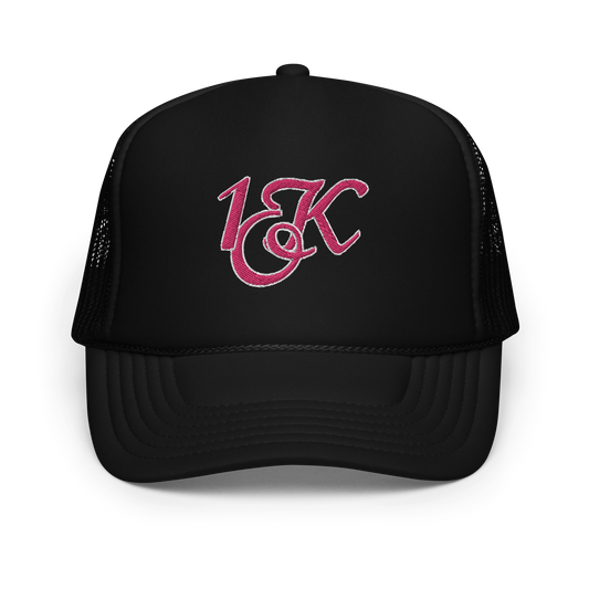 "1OK" Foam Trucker Hat (Black/Flamingo/White)