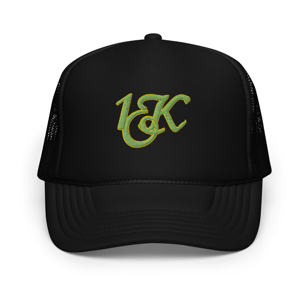 "1OK" Foam Trucker Hat (Black/Green/Yellow)