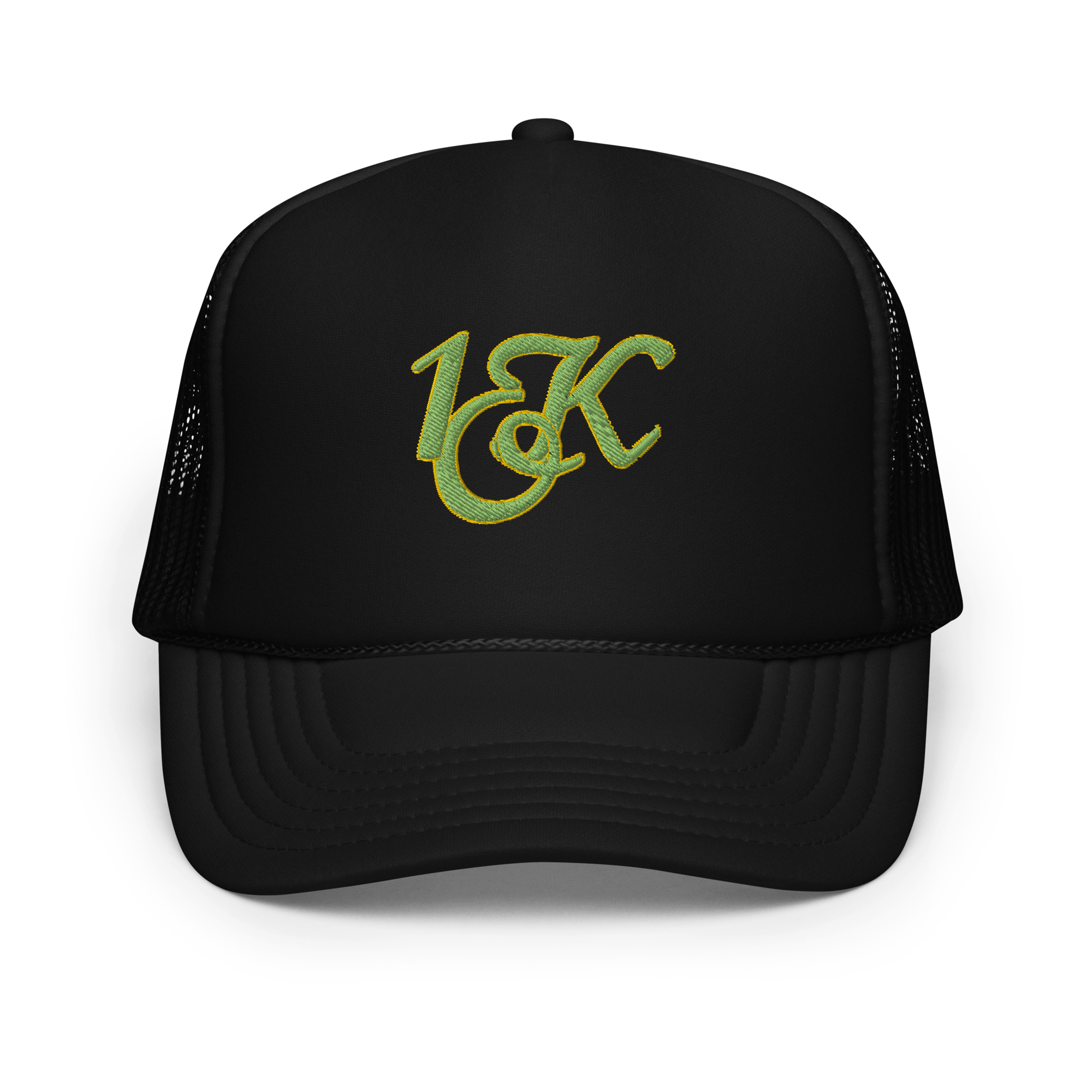 "1OK" Foam Trucker Hat (Black/Green/Yellow)