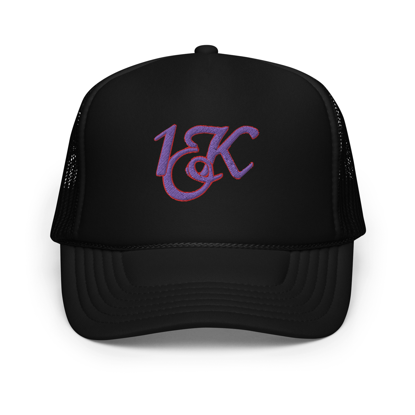 "1OK" Foam Trucker Hat (Black/Purple/Red)