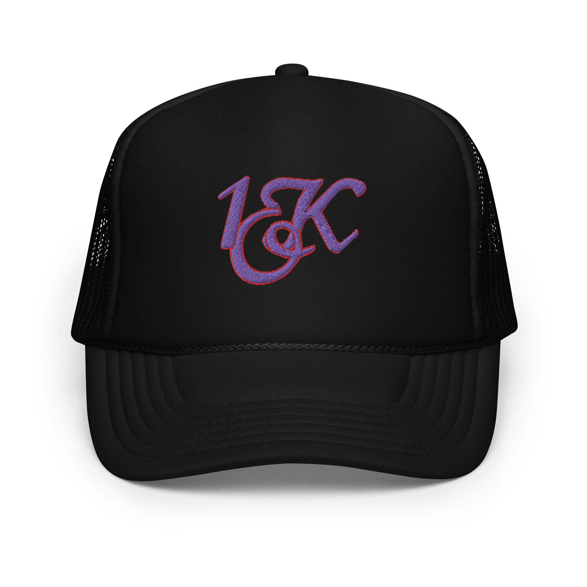 "1OK" Foam Trucker Hat (Black/Purple/Red)