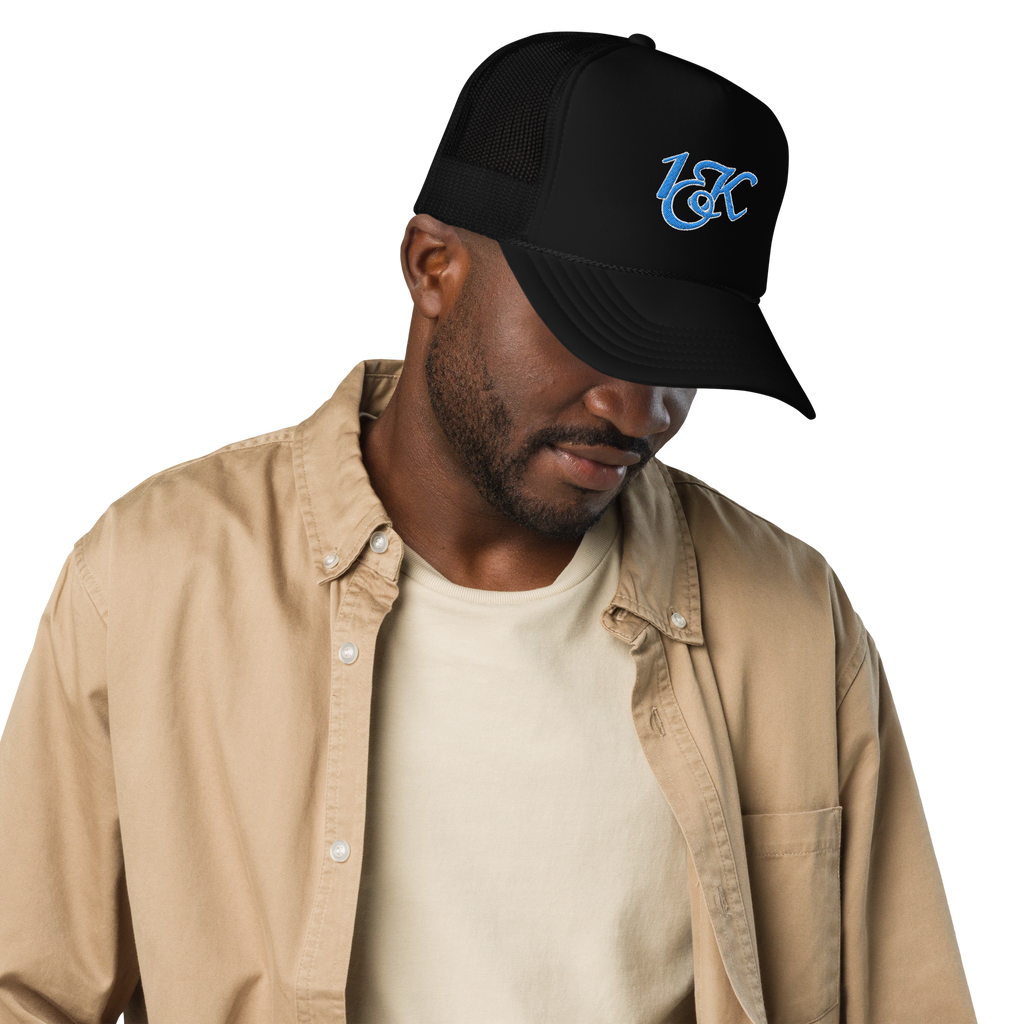 "1OK" Foam Trucker Hat (Black/Blue/White)