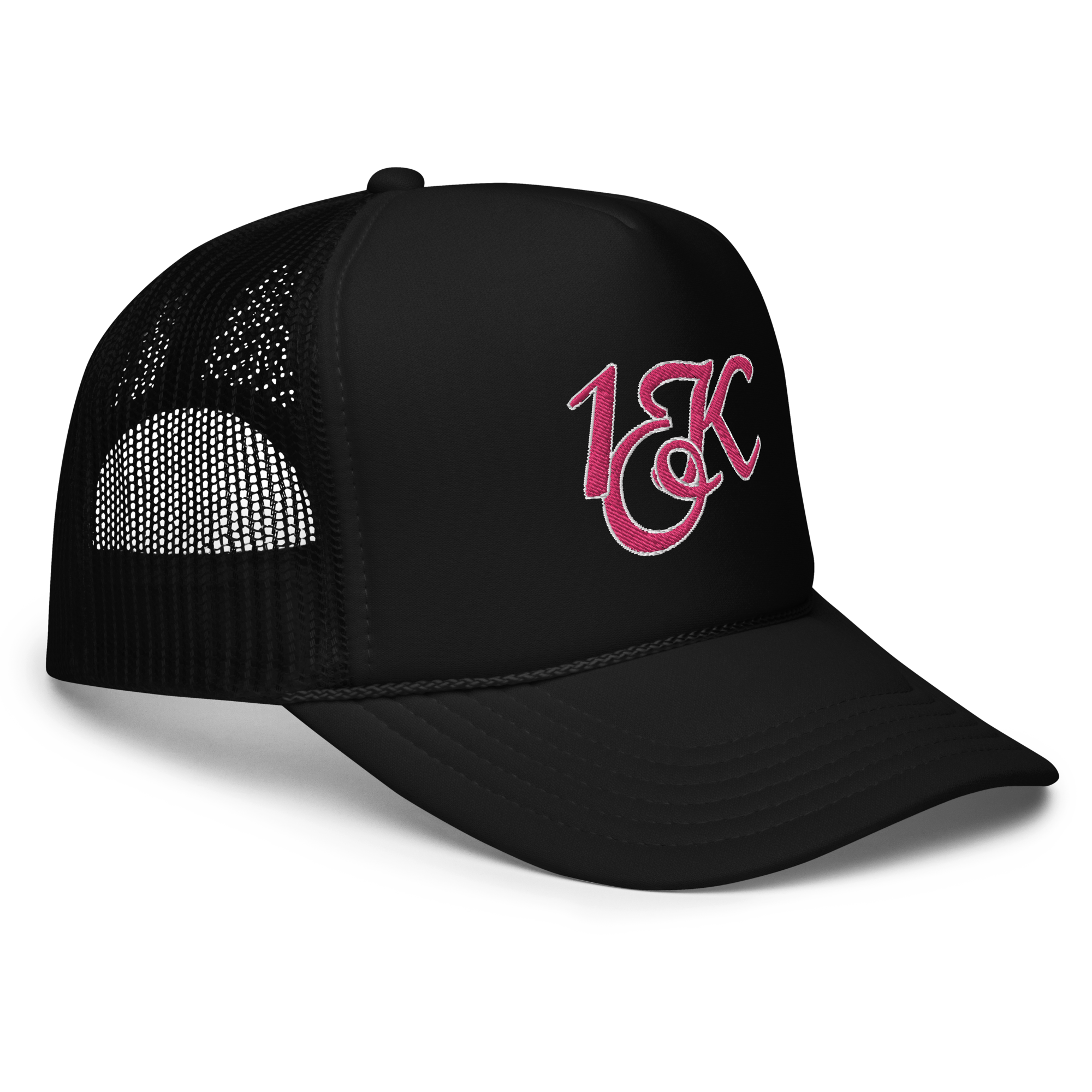 "1OK" Foam Trucker Hat (Black/Flamingo/White)