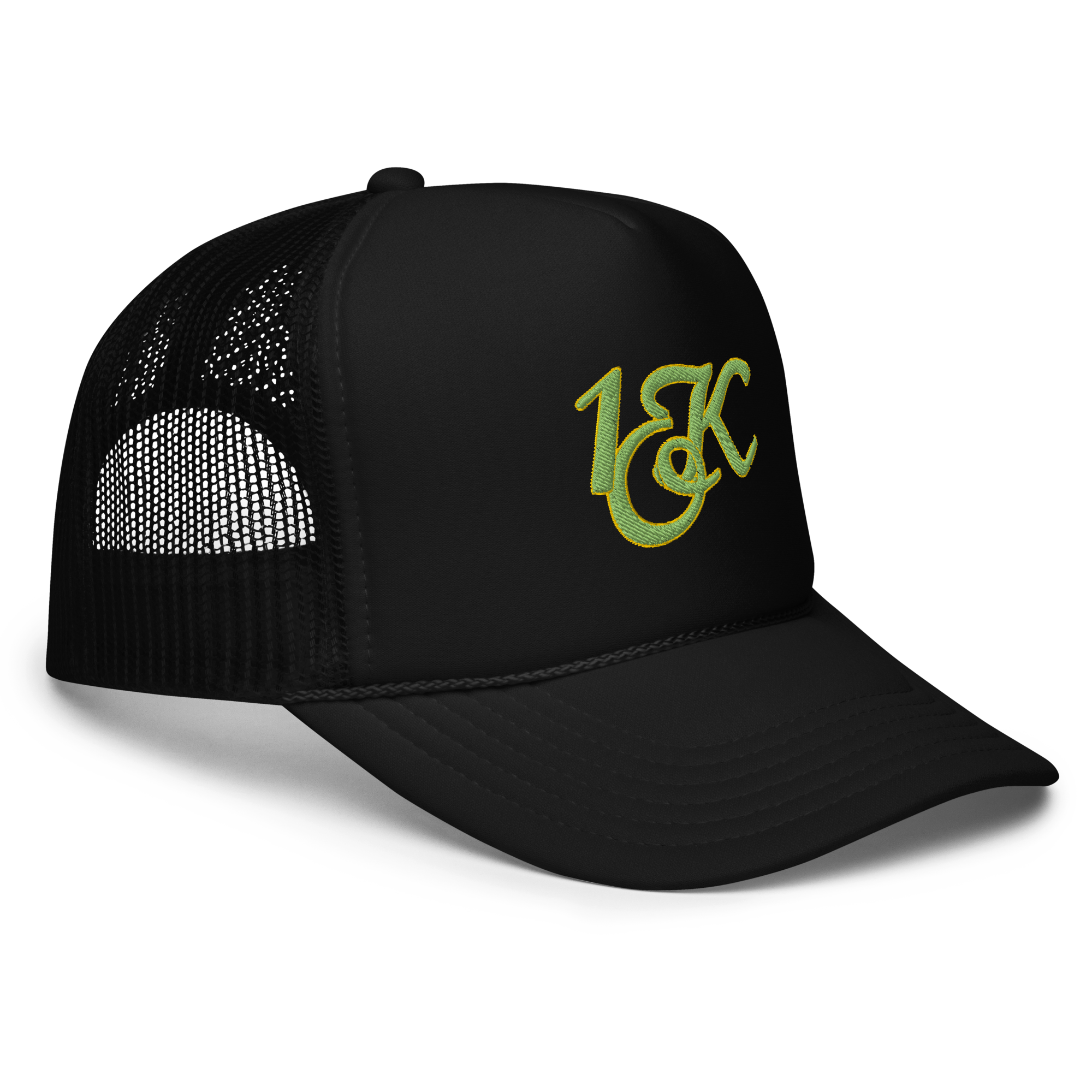 "1OK" Foam Trucker Hat (Black/Green/Yellow)