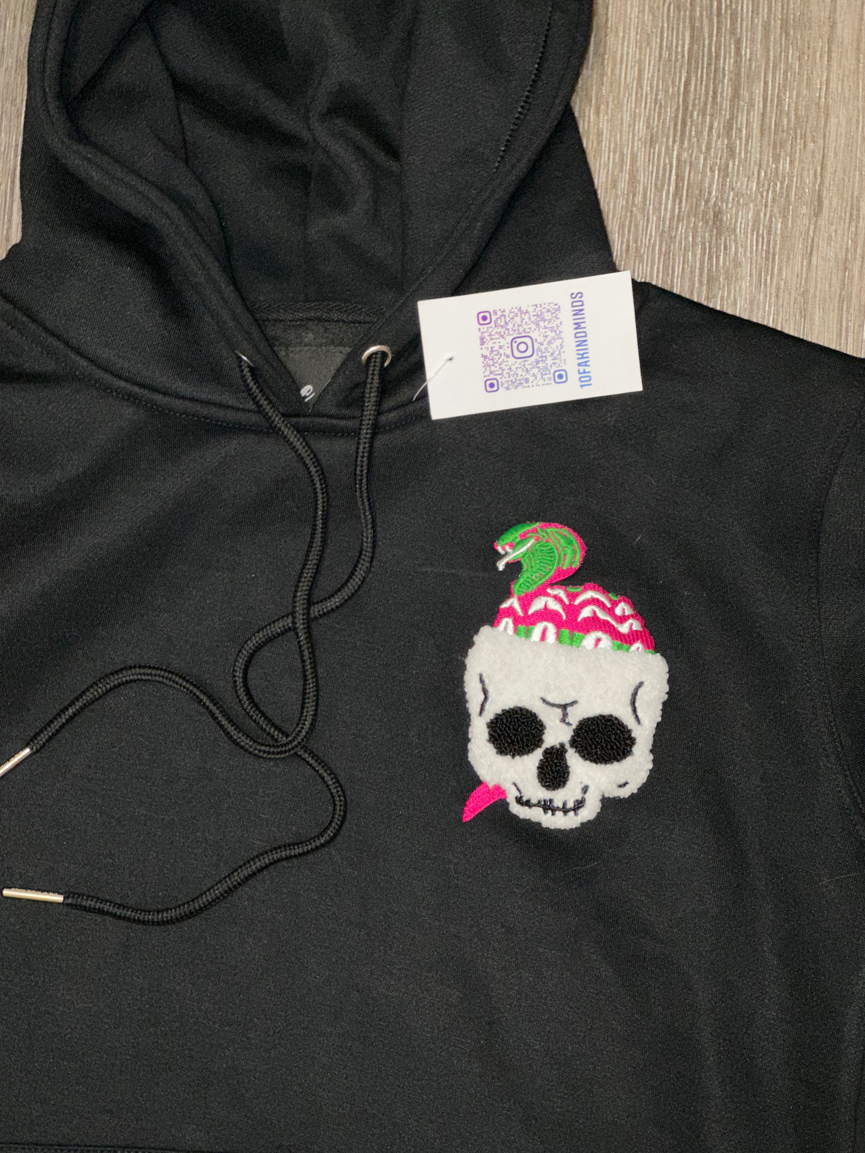 Snake Brain Hoodie (Black/Pink/Green)