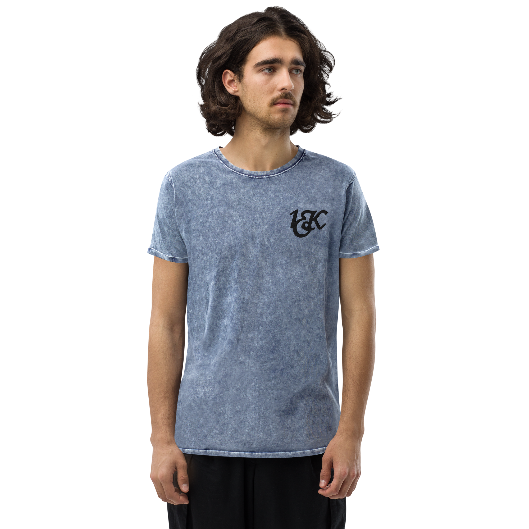 "1OK" Denim T-Shirt (Blue/Black)