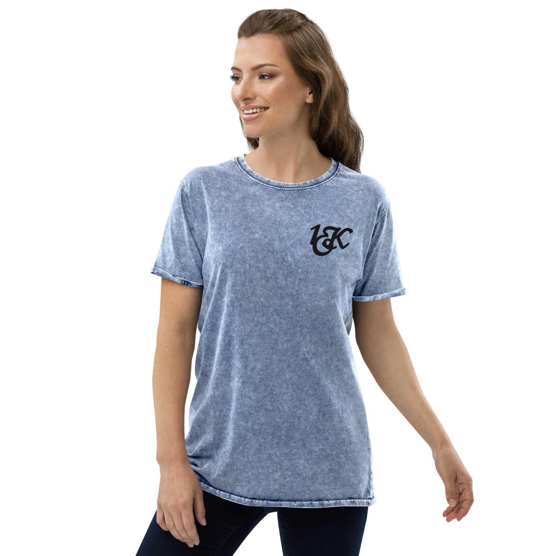 "1OK" Denim T-Shirt (Blue/Black)