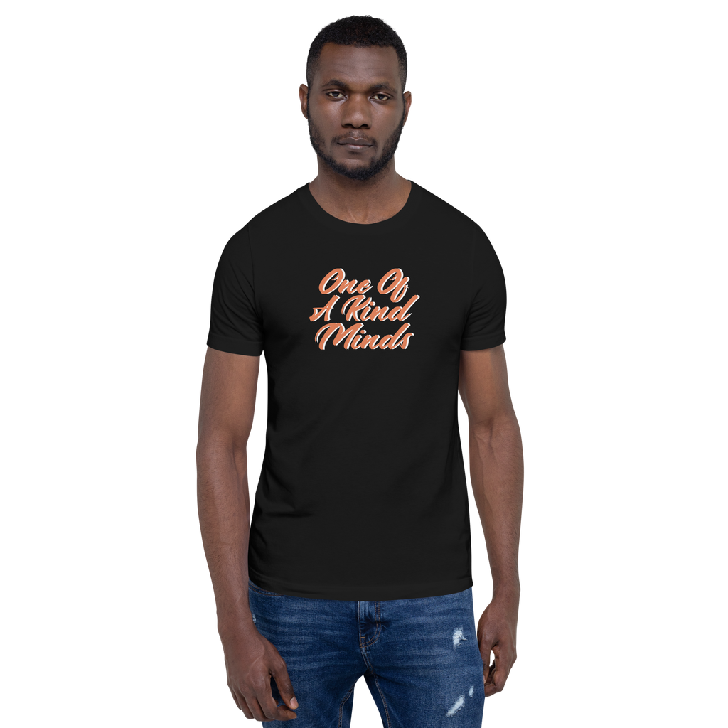 One Of A Kind Minds Unisex T-Shirt (Black/Orange/White)