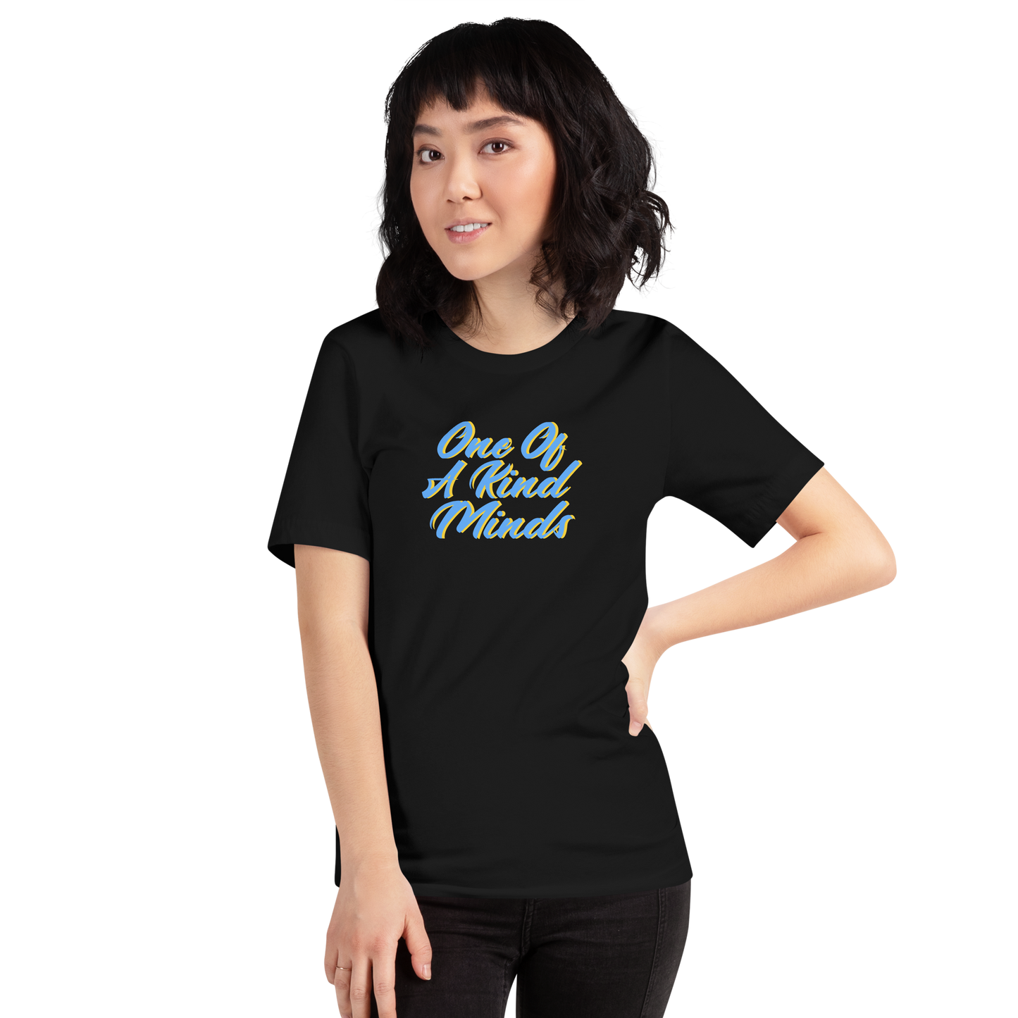 One Of A Kind Minds Unisex T-Shirt (Turquoise /Yellow)