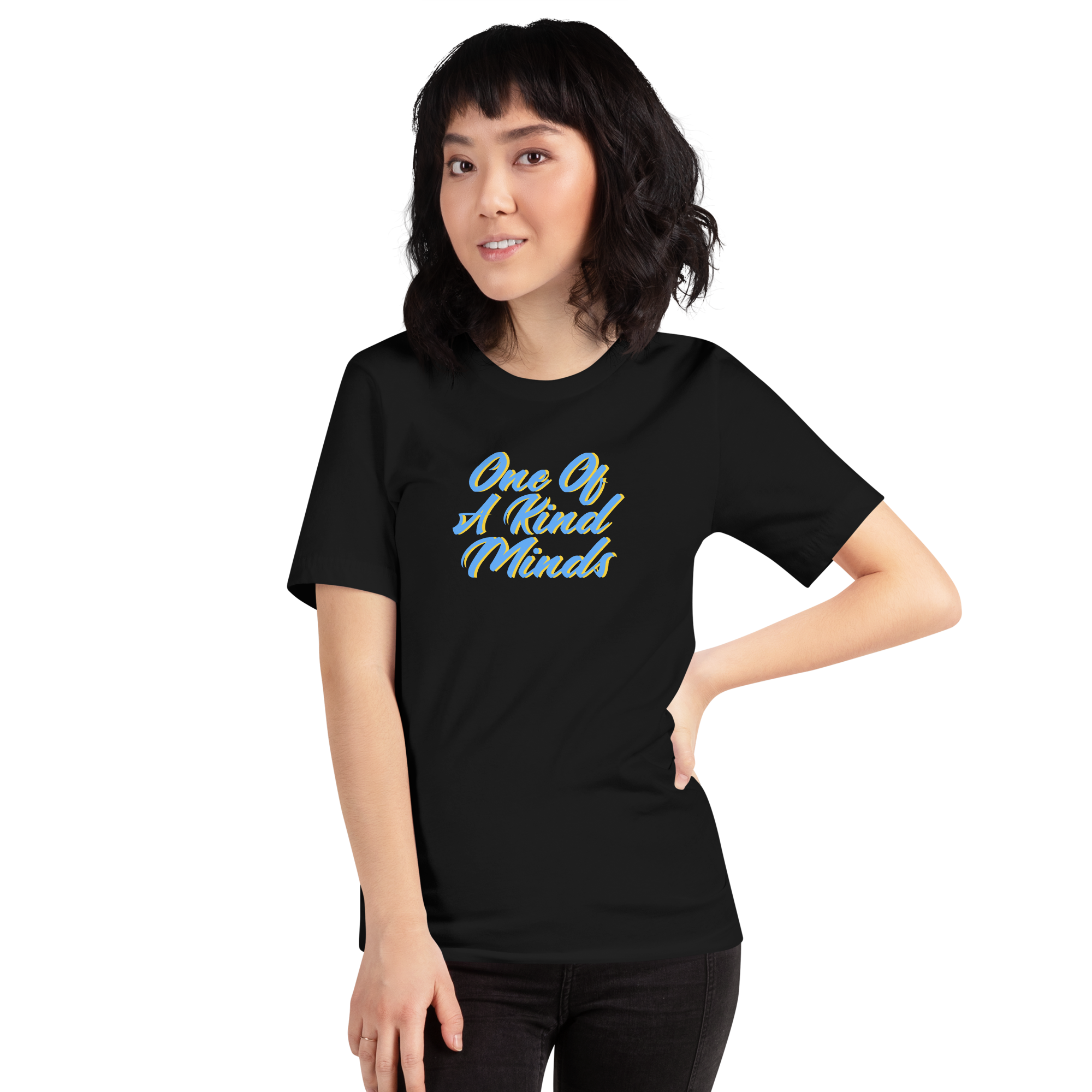 One Of A Kind Minds Unisex T-Shirt (Turquoise /Yellow)