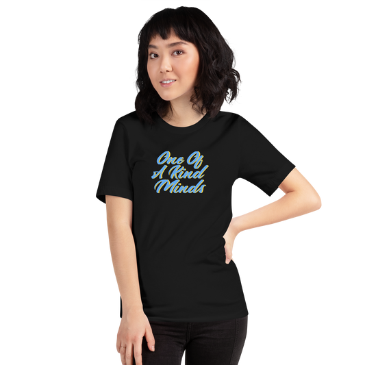 One Of A Kind Minds Unisex T-Shirt (Turquoise /Yellow)