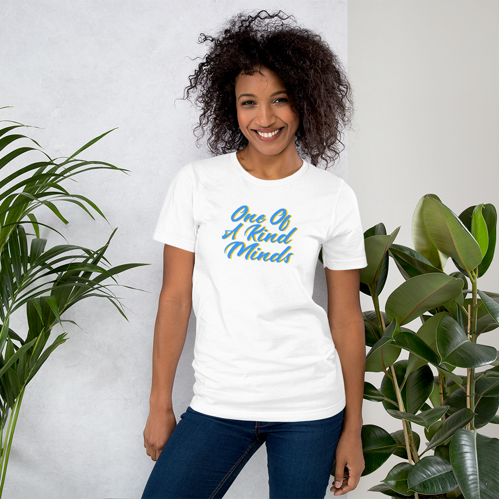 One Of A Kind Minds Unisex T-Shirt (Turquoise /Yellow)