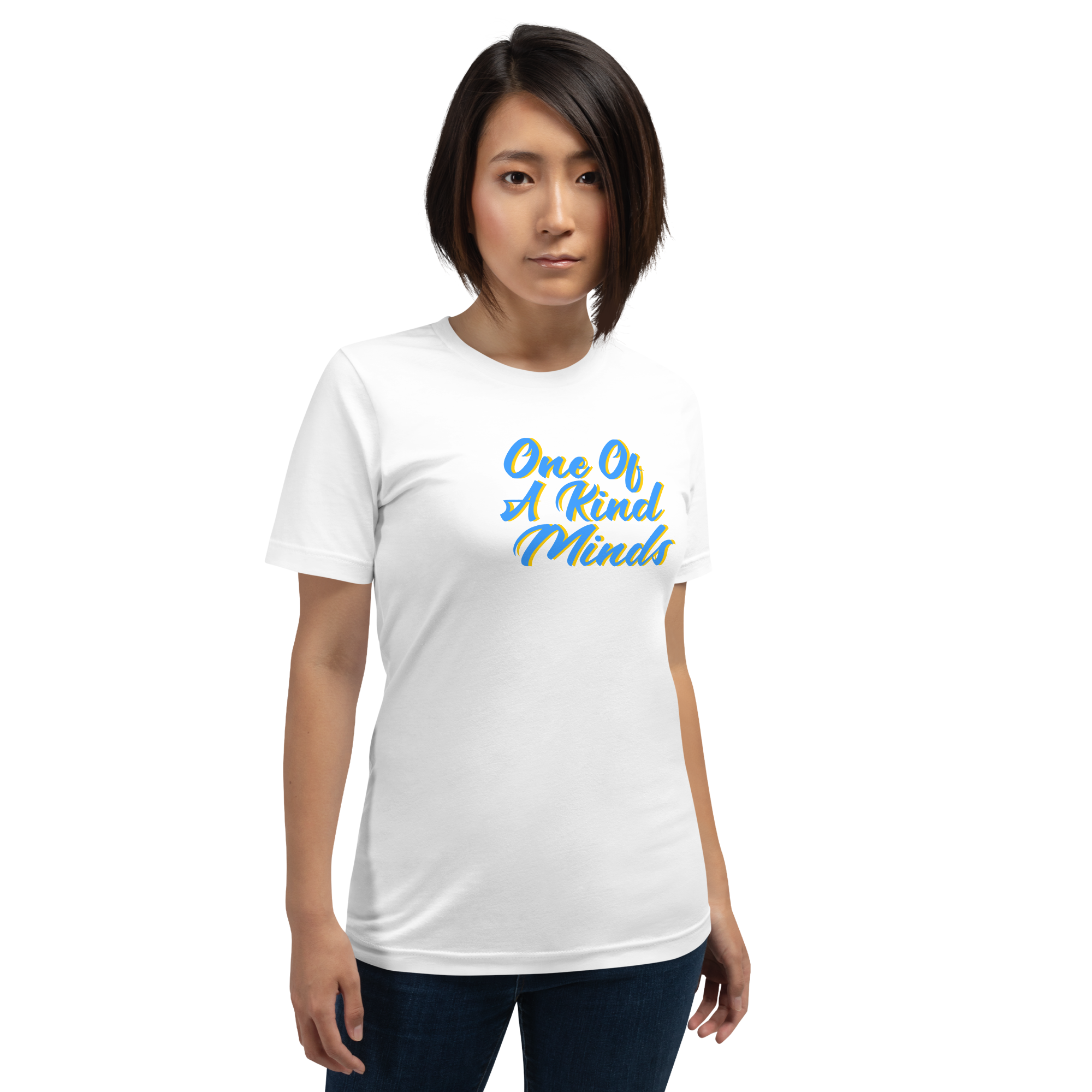 One Of A Kind Minds Unisex T-Shirt (Turquoise /Yellow)