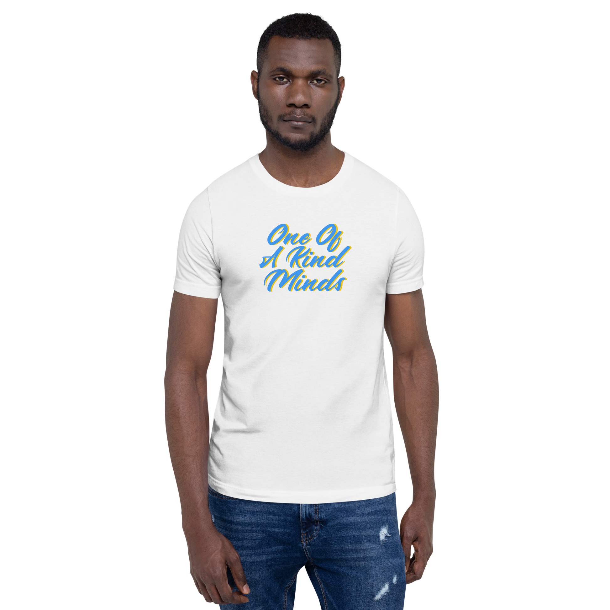 One Of A Kind Minds Unisex T-Shirt (Turquoise /Yellow)