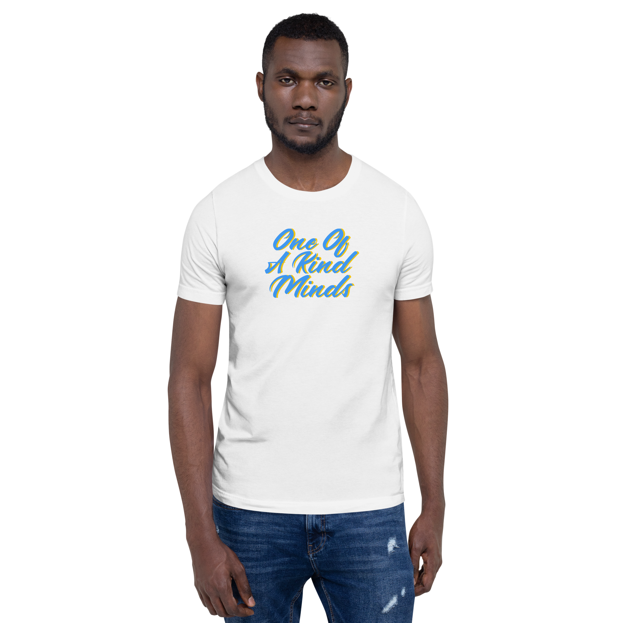 One Of A Kind Minds Unisex T-Shirt (Turquoise /Yellow)