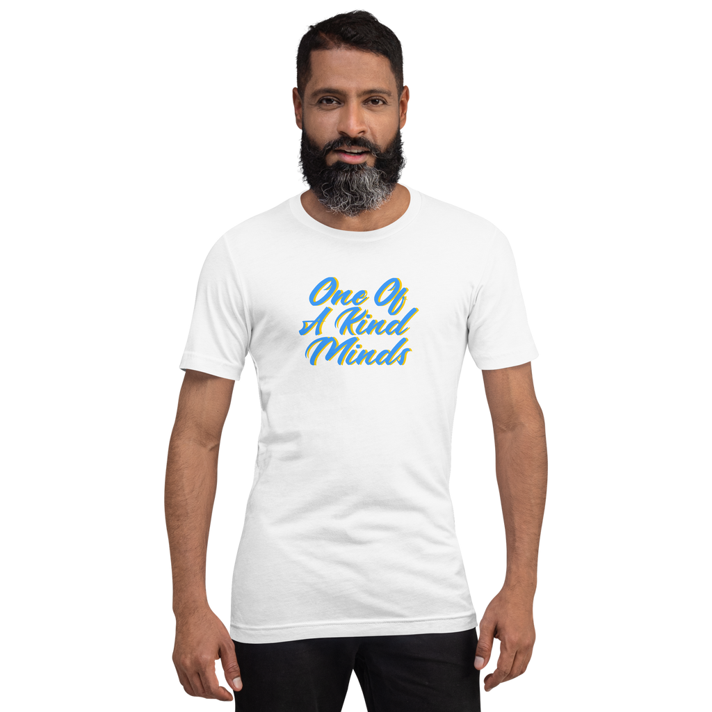 One Of A Kind Minds Unisex T-Shirt (Turquoise /Yellow)