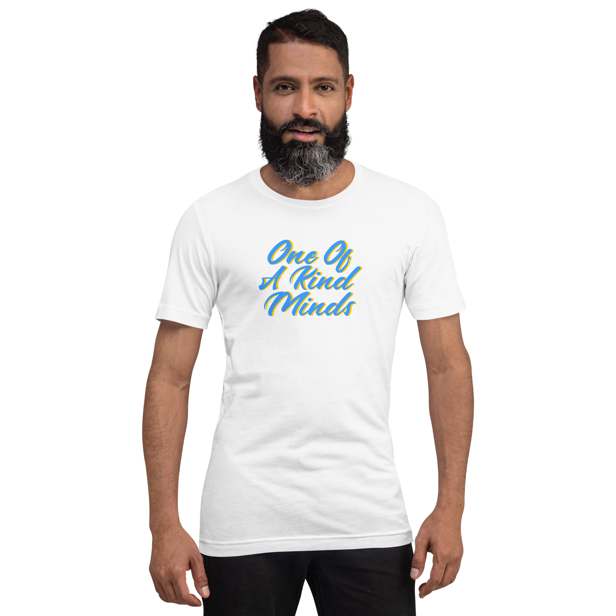 One Of A Kind Minds Unisex T-Shirt (Turquoise /Yellow)