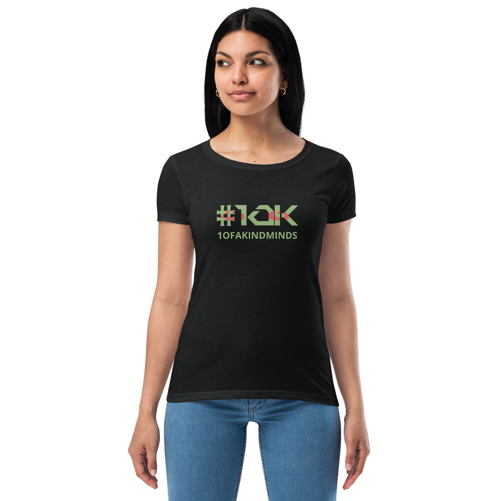 "1OK" Vision Women’s Fitted T-Shirt (Black/Green/Red)