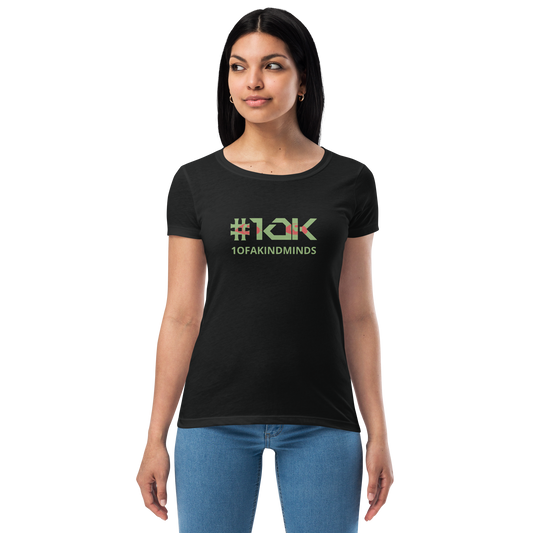 "1OK" Vision Women’s Fitted T-Shirt (Black/Green/Red)